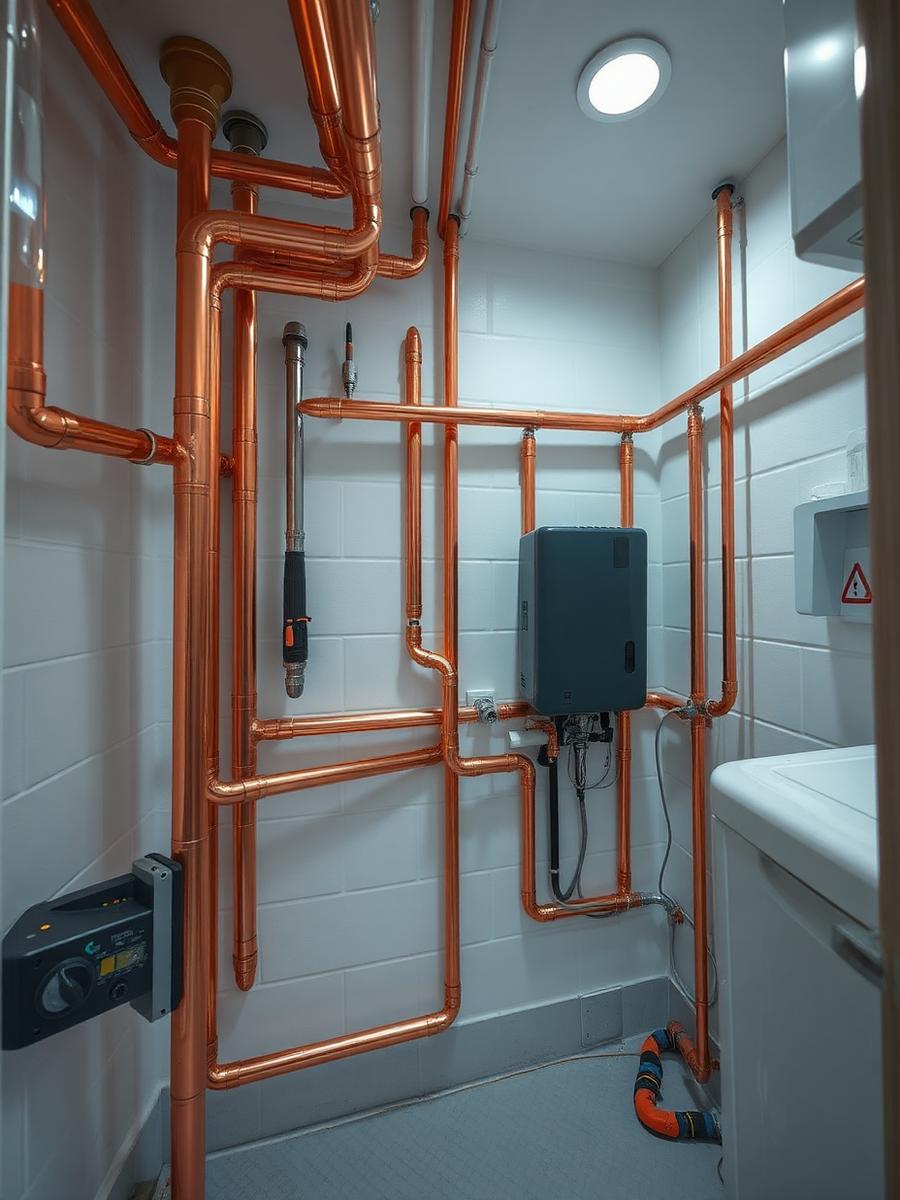 Full copper repipe completed by Johnson Plumbing in Oak Ridge