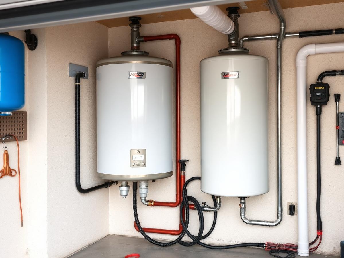 Twin water heater upgrade completed by Johnson Plumbing in Highgrove